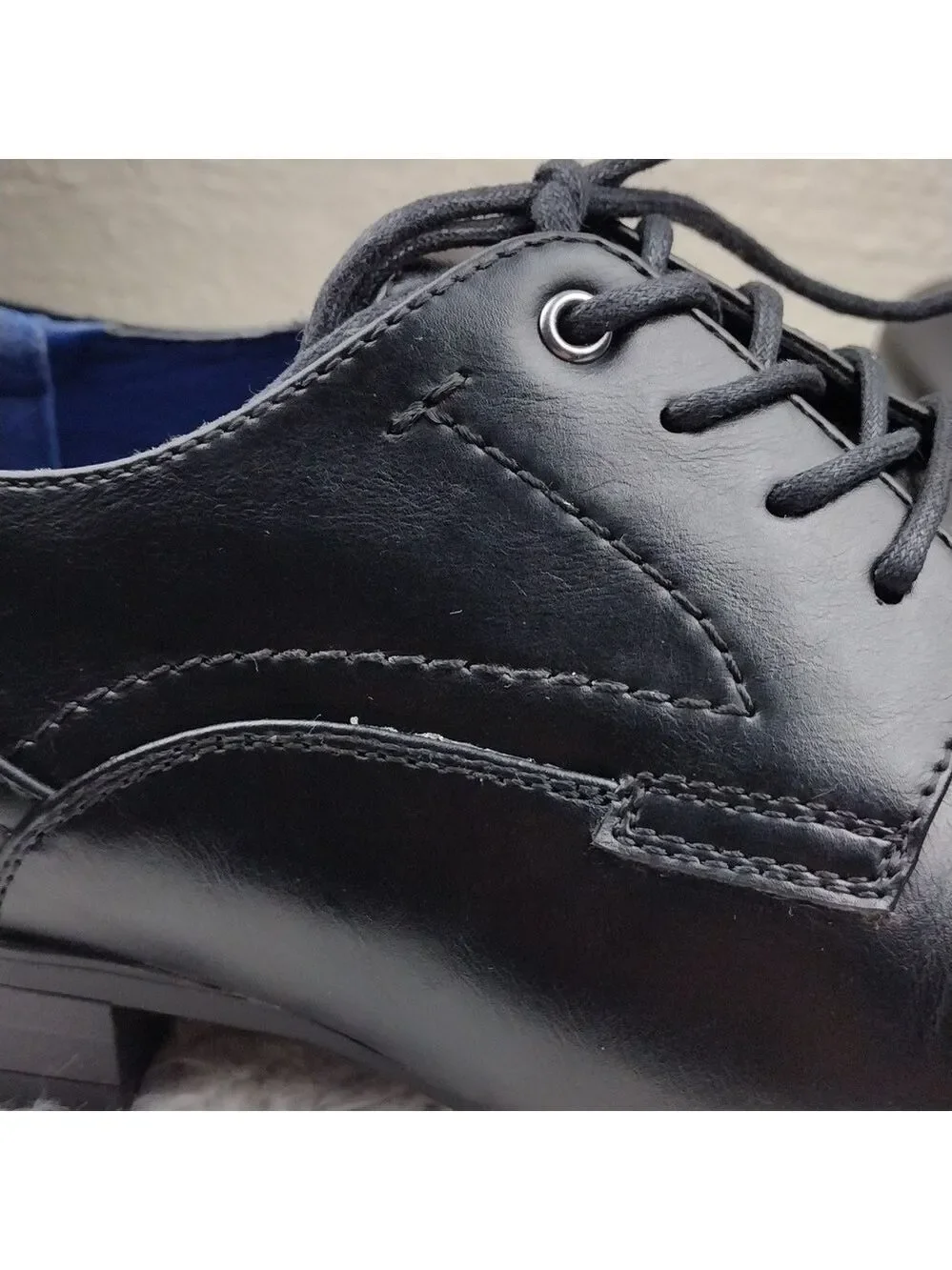Madden M-Clevrr Black Synthetic Upper Almond Toe Lace Up Men's Dress Shoe